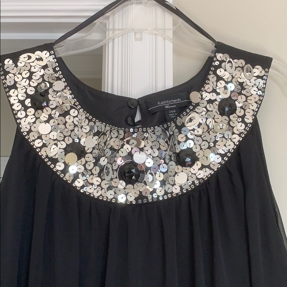 PLUS SIZE - Dazzling Size 24W Little Black Dress
